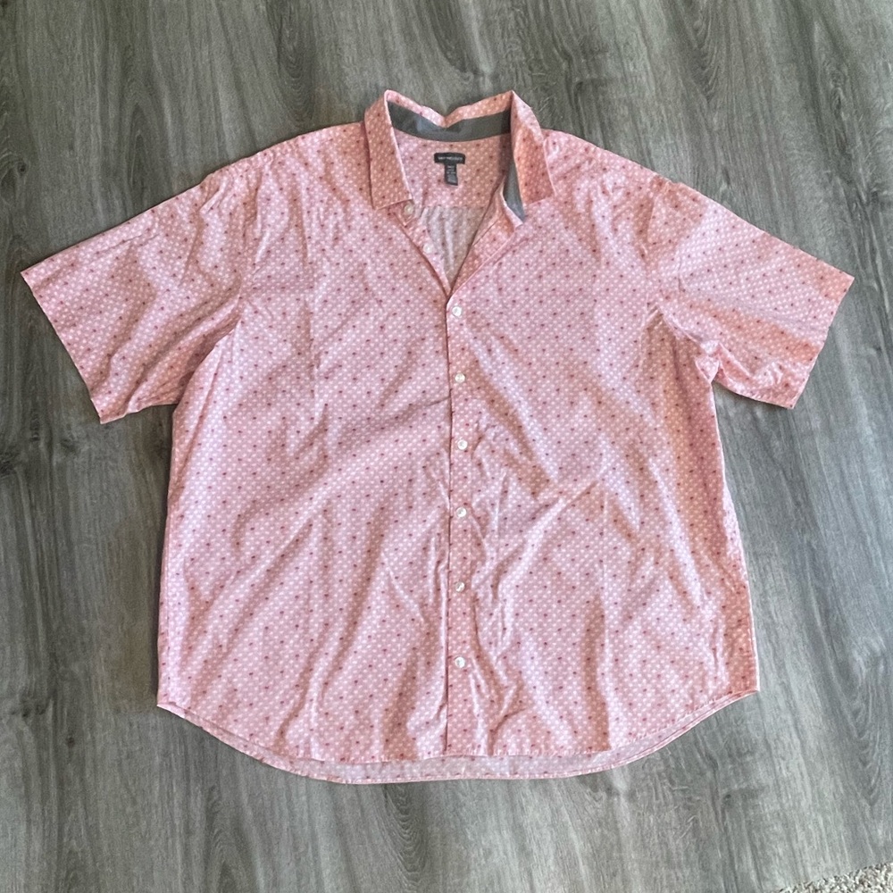 🌴 Men’s 3XLT Pink Palm Tree Button Down 🌴
